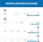 Hammermill Printer Paper, Premium Color 32 Lb Copy Paper, 8.5 x 11-1 Ream (500 Sheets) - 100 Bright, Made in the USA, 102630R - Image 3