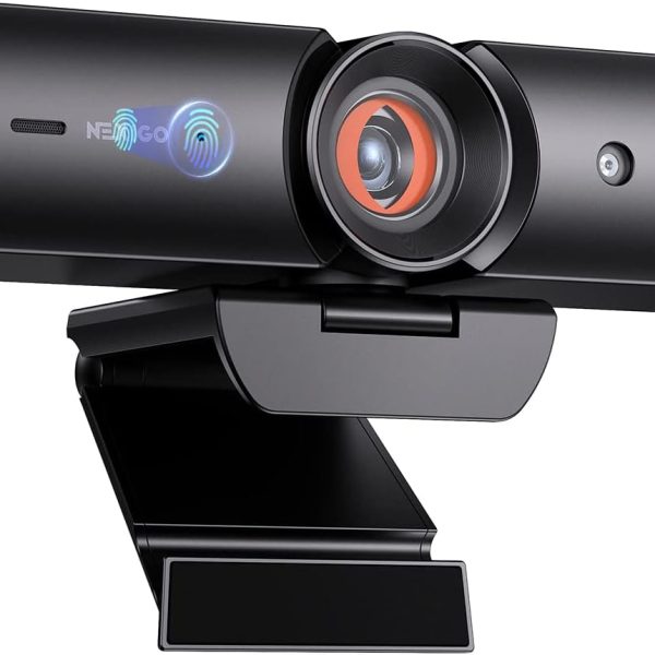NexiGo HelloCam, 1080P Webcam with Windows Hello, True Privacy, Automatic Electronic Shutter, Computer Camera, Microphone, Facial Enhancement, HD USB Web Cam