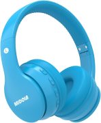 MIDOLA Kids Headphones Bluetooth 5.3 Wireless 60H Play Time Volume Limit 85/110dB Over Ear Foldable Protection Headset/Wired AUX Cord Mic for Children Boy Girl Travel School Phone Pad Tablet Blue