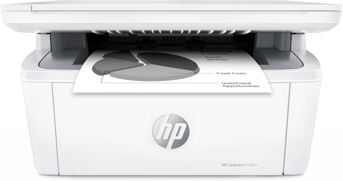 HP LaserJet MFP M140w Wireless Black & White Printer, Print, scan, copy, Fast speeds, Easy setup, Mobile printing, Best-for-small teams - Image 1