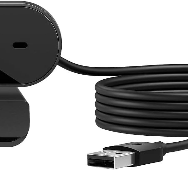 HP 320 FHD Webcam - USB-A Computer Camera with Mic & Privacy Cover - for Desktop, Laptop, & Chromebook - 1080p Resolution w/Wide FOV - Zoom & Teams Compatible - Clip Mount, Tripod Support, & Swivel