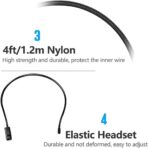 2Pcs Microphone Headset Mic, Flexible Wired Boom for Voice Amplifier, 3.5mm Connector Jack Headset Microphone for Singing, Speaking, Teachers, Coaches, Presentations, Seniors and More - Image 6
