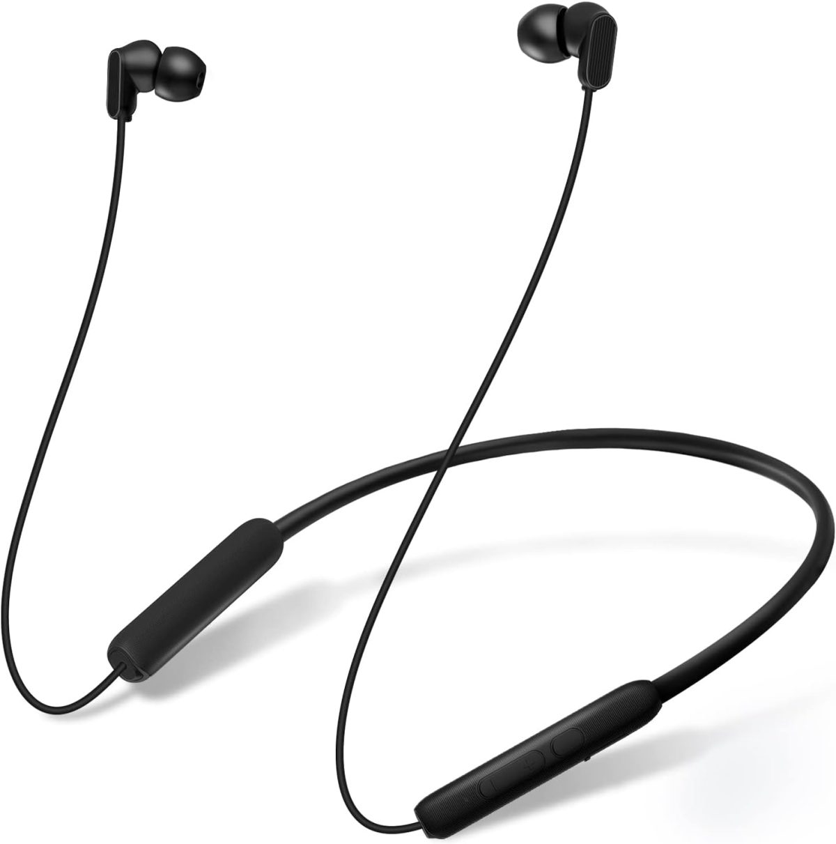 N18 Neckband Bluetooth Earbuds, Wireless Bluetooth 5.2 Headphones with Microphone, Ultra-Lightweight Comfort, IPX7 Waterproof, Deep Bass Strong Beat, 20H Playtime, Magnetic Earphones -Black - Image 1