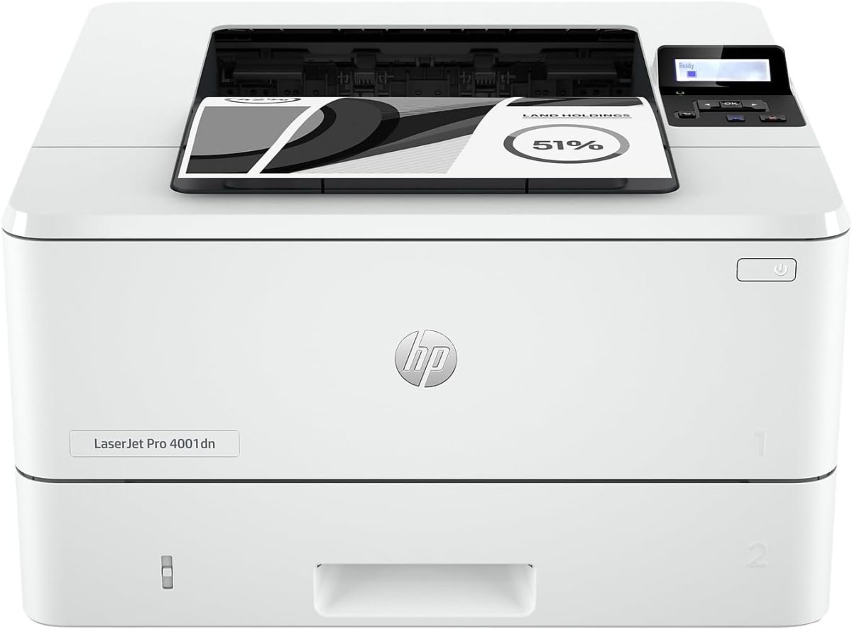 HP LaserJet Pro 4001dn Black & White Printer, Print, Fast speeds, Easy setup, Mobile printing, Advanced security, Best-for-small teams, Ethernet/USB only - Image 1