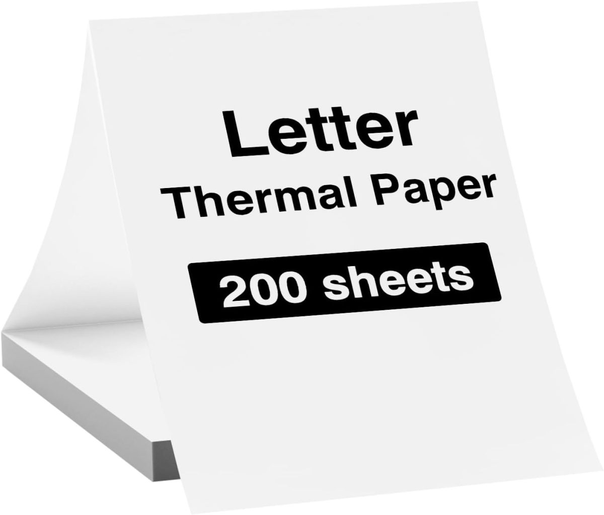 Thermal Printer Paper 200 Sheets, 8.5x11 US Letter Folding Thermal Paper for MT610 & MT888 Printer,Compatible with iDPRT/HPRT/PRT Portable Printers and Other Document Printers - Image 1
