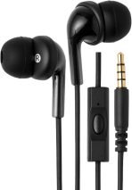 Amazon Basics Wired Earbuds with Microphone, In Ear Headphones, 3.5mm Jack, 4.2 ft long cable, S/M/L Ear Tips, Black