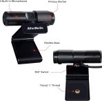 AVerMedia Live Streamer Cam 313 - Full HD 1080P Webcam with Privacy Shutter, Dual Microphone, 360 Degree Swivel for Video Conference - NDAA Compliant (PW313) - Image 3