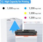206A Toner Cartridges 4 Pack: M283fdw 206X Set Compatible Replacement for HP 206A 206X Color Laserjet Pro MFP M283fdw M283cdw M255dw M283 M255 Printer High Yield Ink (Black Cyan Yellow Magenta) - Image 3
