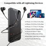 Guguearth Lightning Headphones for iPhone,MFi Certified in-Ear Lightning Earphones for iPhone,Magnetic Earbuds for iPhone with Mic Controller Compatible with iPhone 14 13 12 11 Pro Max XR 8 7 (Black) - Image 6