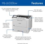 Brother HL-L6310DW Enterprise Monochrome Laser Printer with Low-Cost Printing, WirelessNetworking, and Large Paper Capacity, Works with Alexa - Image 2