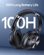 TAGRY Active Noise Cancelling Headphones 100H Playtime Wireless Over Ear Bluetooth Headphones Fast Charging Earphones with Deep Bass Comfort Light Weight Headsets for Travel Home Office PC Black - Image 3