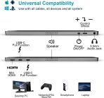 KYY Portable Monitor 15.6inch 1080P FHD USB-C, HDMI Computer Display HDR IPS Gaming Monitor w/Premium Smart Cover & Screen Protector, Speakers, for Laptop PC MAC Phone PS4 Xbox Switch - Image 5