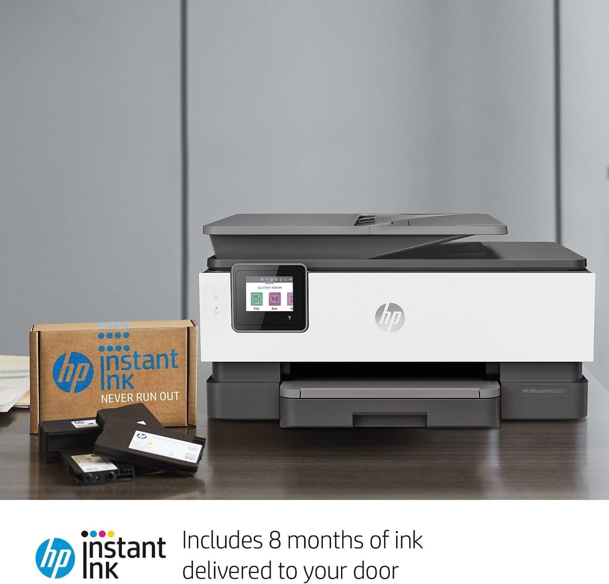 HP OfficeJet Pro 8035 All-in-One Wireless Printer - Includes 8 Months of Ink, HP Instant Ink, Works with Alexa - Basalt (5LJ23A) - Image 8