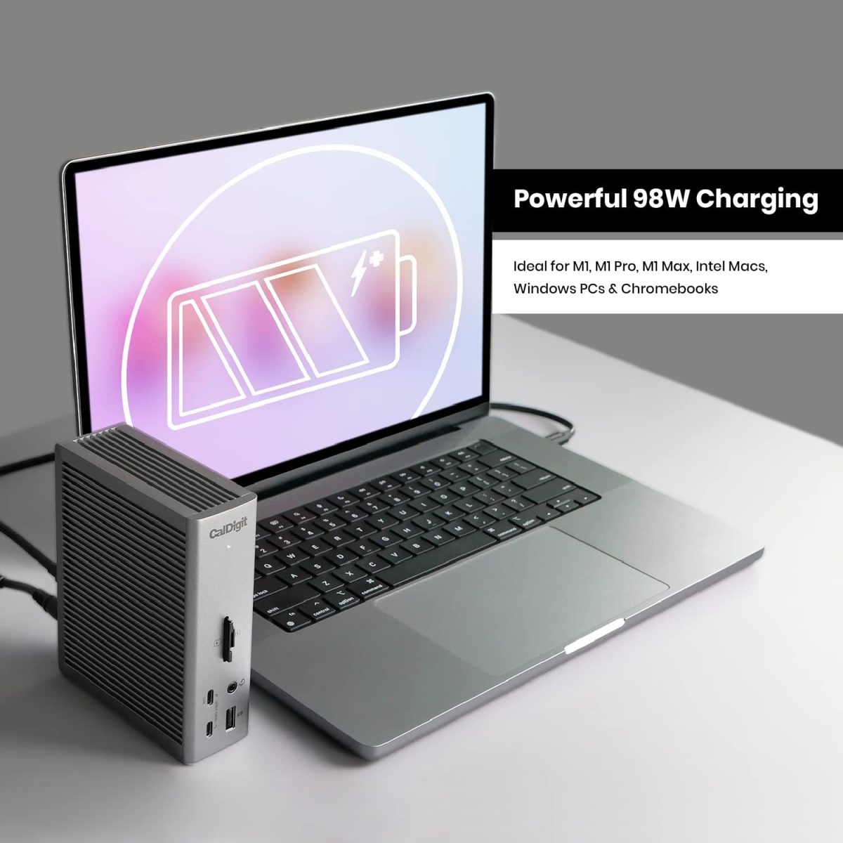 CalDigit TS4 Thunderbolt 4 Dock - 18 Ports, 98W Charging, 40Gb/s Thunderbolt 4, USB-A/C, 2.5GbE, 8K/6K Displays, Mac/PC/Chrome Compatible - Image 3