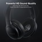 DOQAUS Over Ear Bluetooth Headphones Wireless, 90H Playtime, BT 5.4, 9 EQ Modes, HiFi Deep Bass, Movie & Sleep Mode, White Noises w/App Control, Memory Foam Cups for Travel, Gym, Workout, PC, Phone - Image 6