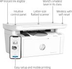 HP Laserjet MFP M140w Wireless Monochrome All-in-One Printer, Copier, Scanner, Phone, Tablet, for Home, Office Use, Easy Setup, Auto-On/Off Technology Compact White 7MD72F (Renewed) - Image 2