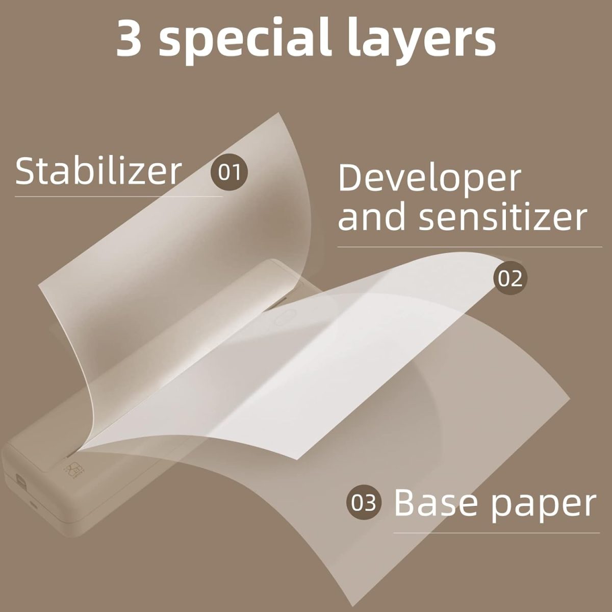 HPRT A4 Thermal Printer Paper Rollx2, 8.3 inches Wide Compatible with HPRT POOOLITECH MT810 and Other Portable Thermal Printers (2 Rolls | 8.3''x23') (Inches, 8.3) - Image 3