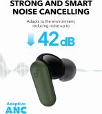 Soundcore P30i by Anker Noise Cancelling Earbuds, Strong and Smart Noise Cancelling, Powerful Bass, 45H Playtime, 2-in-1 Case and Phone Stand, IP54, Wireless Earbuds, Bluetooth 5.4 (Green) - Image 6