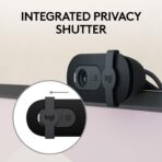 Logitech Brio 101 Full HD 1080p Webcam for Meetings, Streaming, Desktop, Laptop, PC - Built-in Mic, Shutter, USB-A, Teams, Zoom - Black - Image 4