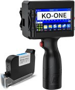 Handheld Inkjet Printer, 0.5 Inch Nozzle, Portable Inkjet Printer Gun for Text QRCode Barcode Production Date Time Logo Batch Number Print on Metal Wood Glass Cloth Carton Plastic