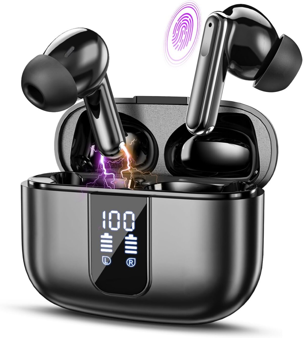 AI Translation Earbuds Real Time for 150 Languages,Translation Headphones with Bluetooth 5.4, Audifonos Traductores Ingls Espaol, 6 Translation Modes,Long Battery fit for Travel Business Learning - Image 1