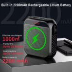 Portable Voice Amplifier for Teachers, 2200mAh Rechargeable Personal Amplifier Mic PA System Headset Microphone with Speaker for Teachers, Training, Meeting, Tour Guide, Yoga, Classroom (Rose) - Image 3