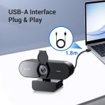 4K Webcam for PC, PDAF/CDAF Autofocus, 1080P@60FPS, 79° FOV, Auto Light Correction, 2 Noise Reduction Mics, Privacy Cover, USB-A, Streaming Camera for Skype, Teams, Online Meeting, NewEye 62 - Image 6
