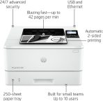 HP LaserJet Pro 4001dn Black & White Printer, Print, Fast speeds, Easy setup, Mobile printing, Advanced security, Best-for-small teams, Ethernet/USB only - Image 2