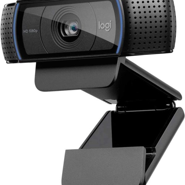 Logitech C920e / C920 HD Webcam, Full HD 1080p Video Calling and Recording, Dual Stereo Audio, Stream Gaming - Black
