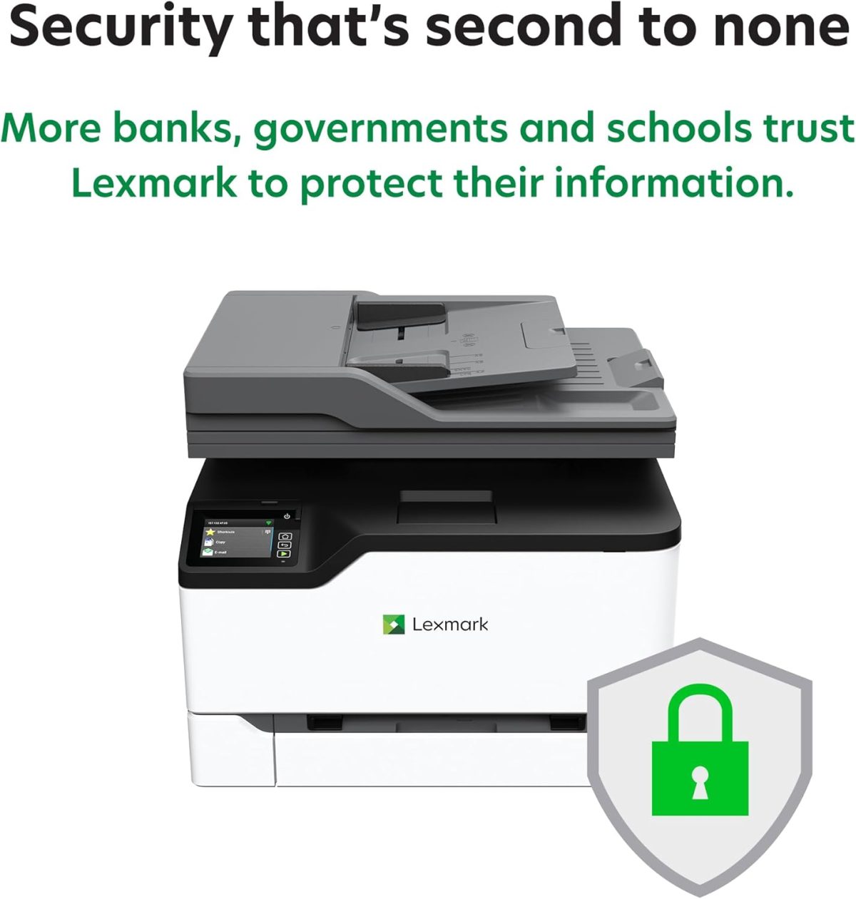 Lexmark CX331adwe Color All-in-One Laser Printer with Touchscreen, Office Scanner Copier Laser, Mobile Ready, Auto Duplex Printing & Analog Fax, Wireless, White, 26 ppm Mono/Color, 600 dpi (40N9070) - Image 7
