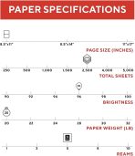Staples TRU RED Color Printer Paper - 8.5" x 11", 1 Carton of 5 Reams for 2,500 Total Sheets, 20 lbs, 96 Bright Paper - Acid-Free and Engineered to Prevent Jamming - Image 4