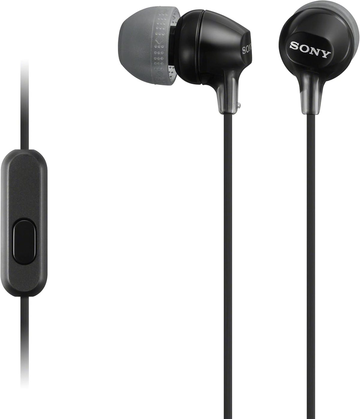 Sony MDREX15AP In-Ear Earbud Headphones with Mic, Black (MDREX15AP/B) - Image 1