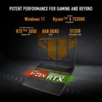 ASUS TUF Gaming A15 Gaming Laptop, 15.6” FHD 144Hz Display, NVIDIA® GeForce RTX™ 3050, AMD Ryzen™ 5 7535HS, 8GB DDR5, 512GB PCIe® Gen4 NVMe™ SSD, Wi-Fi 6, Windows 11, FA506NC-ES51 - Image 2