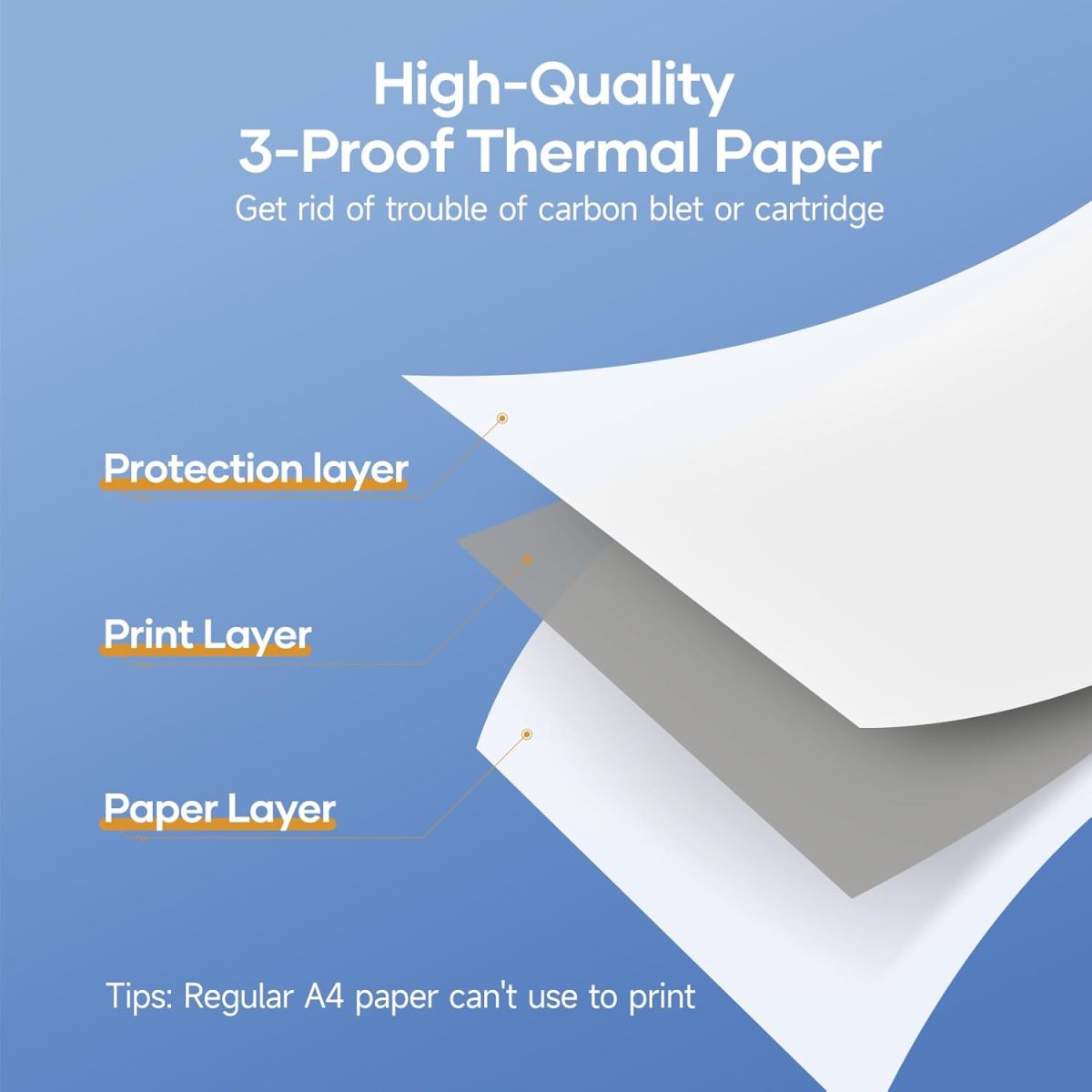Thermal Printer Paper 200 Sheets, 8.5x11 US Letter Folding Thermal Paper for MT610 & MT888 Printer,Compatible with iDPRT/HPRT/PRT Portable Printers and Other Document Printers - Image 7