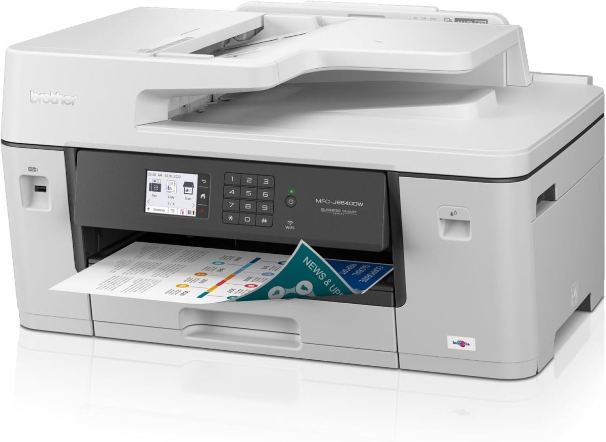 Brother Genuine Wide Format All-in-One Wireless Color Printer for Home Office and Small Business with 11x17 Printer, Scanner, Copier and Fax - Fast 28 PPM Inkjet Technology (MFC-J6540DW) - Image 4