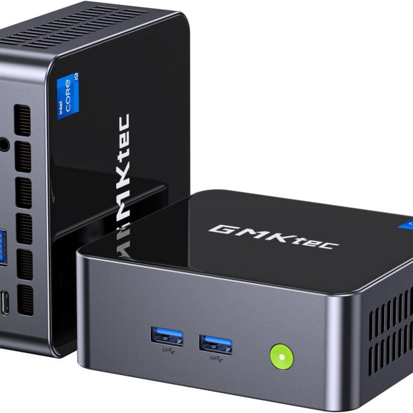 GMKtec M3 Plus Mini PC with Intel Core i9 12900HK(14C/20T 5.0 GHz), 32GB DDR4 RAM+1TB NVMe SSD, Mini Desktop Computer Triple 4K Display, WiFi 6, BT5.2, USB-C