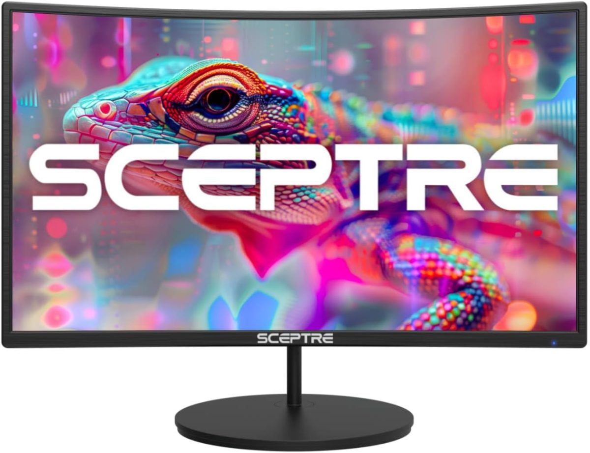 Sceptre Curved 27" FHD 1080p 75Hz LED Monitor HDMI VGA Build-In Speakers, EDGE-LESS Metal Black 2019 (C275W-1920RN) - Image 1