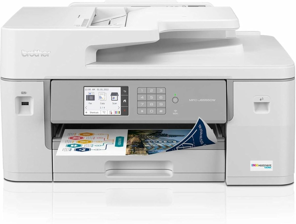 Brother MFC-J6555DW INKvestment Tank Color Inkjet All-in-One Printer with up to 1 Year of Ink in-box1 and 11” x 17” Print, Copy, scan, and fax Capabilities,White - Image 7