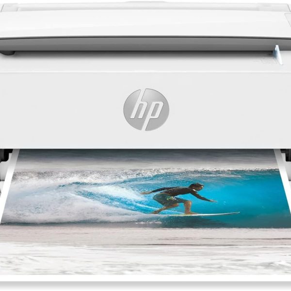HP DeskJet 3755 Compact All-in-One Wireless Printer with Wifi Mobile Printing, Instant Ink Cartridge ready - Black/Color Combo Printer - Stone Accent (J9V91A) (Renewed)