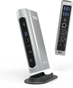 Plugable 16-in-1 Thunderbolt 4 Dock – Dual 4K Monitors for M4 MacBook Air/Pro, 100W Charging, 2X HDMI, 2X DisplayPort, 2.5G Ethernet, 7X USB, MicroSD/SD Card Reader, Audio, Windows & USB4 Compatible