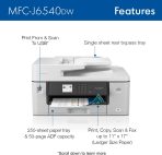 Brother Genuine Wide Format All-in-One Wireless Color Printer for Home Office and Small Business with 11x17 Printer, Scanner, Copier and Fax - Fast 28 PPM Inkjet Technology (MFC-J6540DW) - Image 3