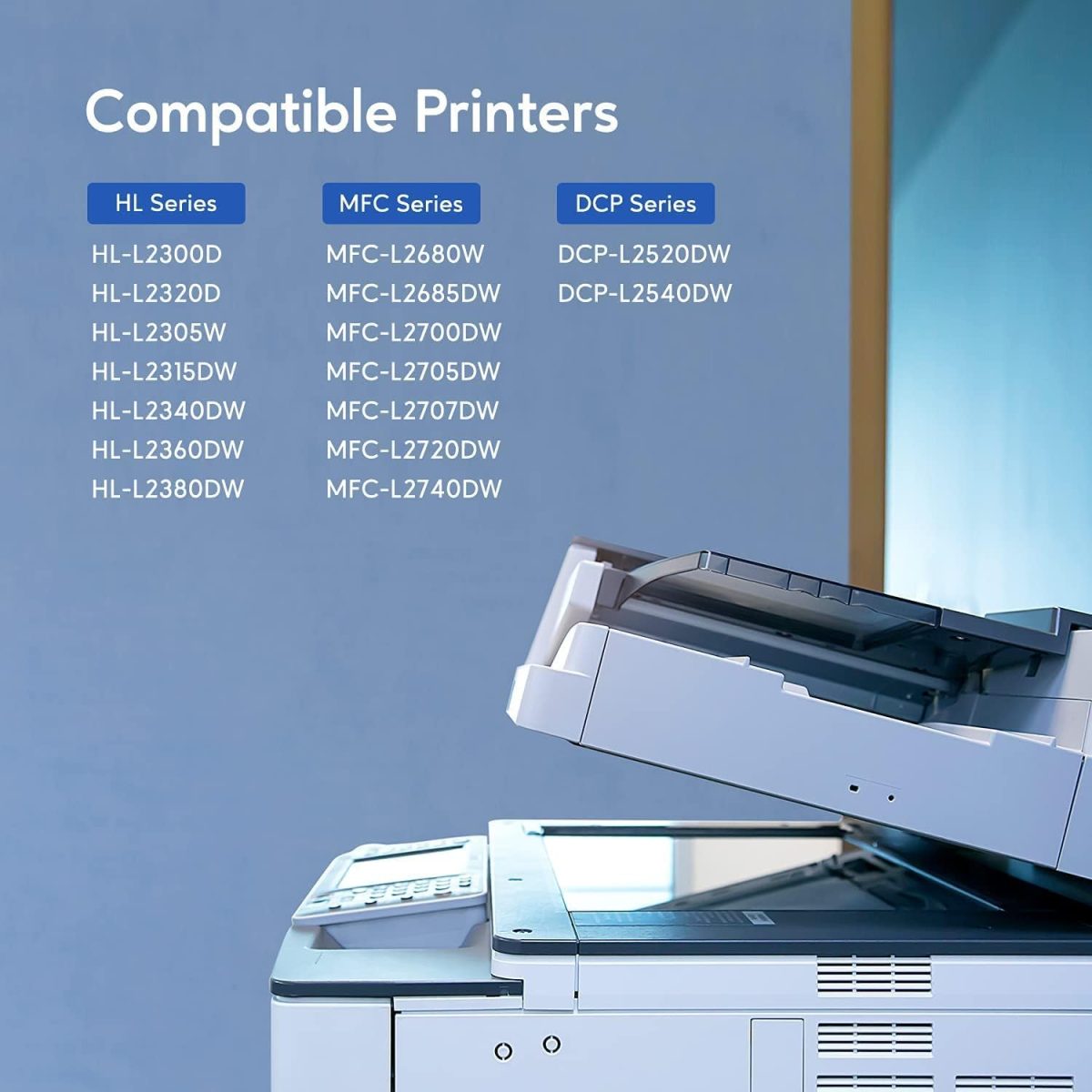 TN660 Toner Cartridge Replacement Compatible for Brother TN 660 TN-660 TN630 High Yield to use with HL-L2380DW HL-L2320D HL-L2340DW DCP-L2540DW MFC-L2700DW MFC-L2720DW Printer (Black, 4 Pack) - Image 2