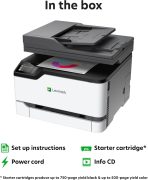 Lexmark CX331adwe Color All-in-One Laser Printer with Touchscreen, Office Scanner Copier Laser, Mobile Ready, Auto Duplex Printing & Analog Fax, Wireless, White, 26 ppm Mono/Color, 600 dpi (40N9070) - Image 4