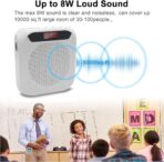 Portable Voice Amplifier for Teachers, 2200mAh Rechargeable Personal Amplifier Mic PA System Headset Microphone with Speaker for Teachers, Training, Meeting, Tour Guide, Yoga, Classroom (Rose) - Image 2