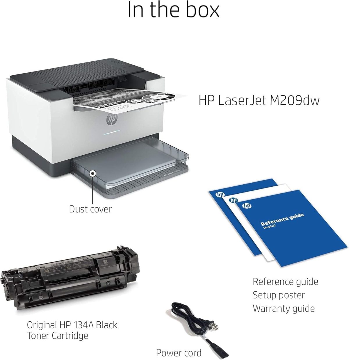 HP Laserjet M209dw Wireless Black & White Laser Printer, Single-Function, Print, Best for Home Office (Renewed) - Image 3
