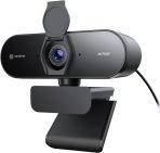 4K Webcam for PC, PDAF/CDAF Autofocus, 1080P@60FPS, 79° FOV, Auto Light Correction, 2 Noise Reduction Mics, Privacy Cover, USB-A, Streaming Camera for Skype, Teams, Online Meeting, NewEye 62