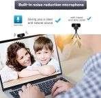 Webcam 1080p HD Computer Camera - Microphone Laptop USB PC Webcam with Privacy Shutter and Tripod Stand, 110 Degree Live Streaming Widescreen Recording Pro Video Web Camera for Calling, Conferencing - Image 5