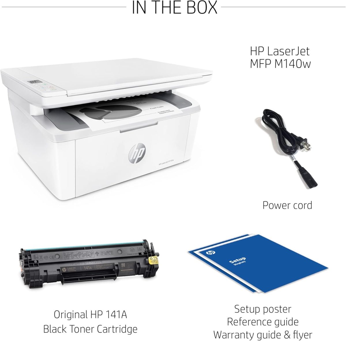 HP Laserjet MFP M140w Wireless Monochrome All-in-One Printer, Copier, Scanner, Phone, Tablet, for Home, Office Use, Easy Setup, Auto-On/Off Technology Compact White 7MD72F (Renewed) - Image 9