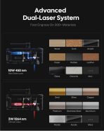 LaserPecker LP4 Dual-Laser Engraver, Portable 8K 240,000mm/min Engraving, Auto-Switch IR/Diode for Metal/Wood/Acrylic, Smart Screen Repeat & 160x120mm Area, Basic Set - Image 2