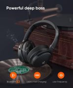 INFURTURE Upgrade Active Noise Cancelling Headphones, H1 Wireless Over Ear Bluetooth Headphones, Deep Bass Headset, Low Latency, Memory Foam Ear Cups,90H Playtime - Image 4
